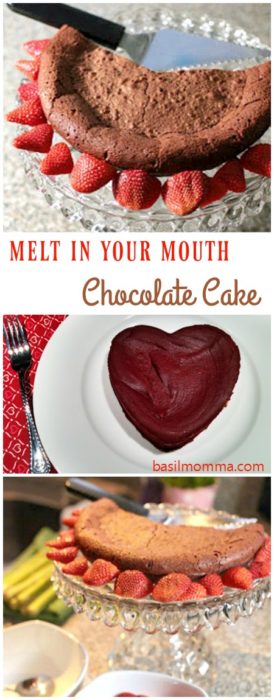 A decadent French dessert called gâteau au chocolat fondant. This decadent chocolate cake will literally melt in your mouth! | Basilmomma.com