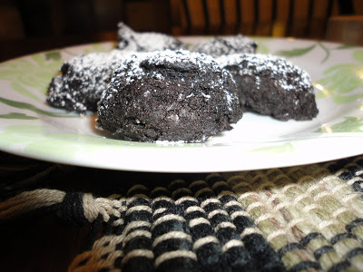 Dark Cocoa Fudge Cookies - A rich, chewy dark cocoa cookie. Perfect for any holiday cookie platter or chocolate lover!