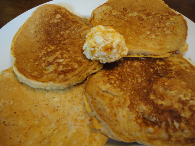Sweet Potato Pancakes with Peach Butter
