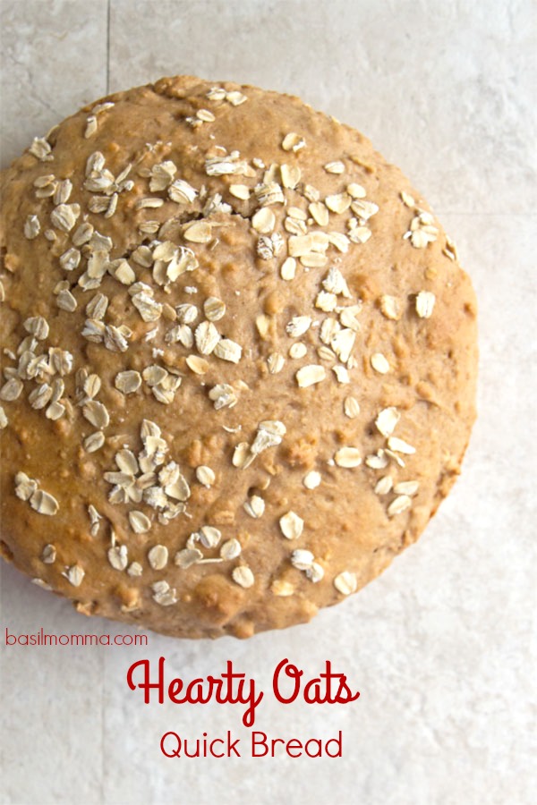 This hearty oats loaf is an easy quick bread that's perfect for a quick breakfast slathered with butter and preserves, or serve it as a side dish with dinner. Get the recipe from basilmomma.com
