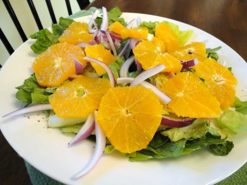 Hearts of Romaine Salad with Orange Vinaigrette - a healthy salad recipe from basilmomma.com