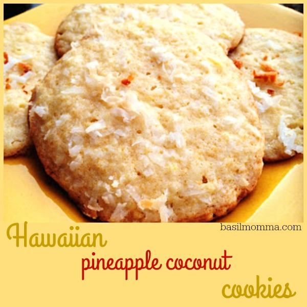 Hawaiian Pineapple Coconut Cookies Recipe - The perfectly sweet, chewy cookie! Get the recipe from @basilmomma