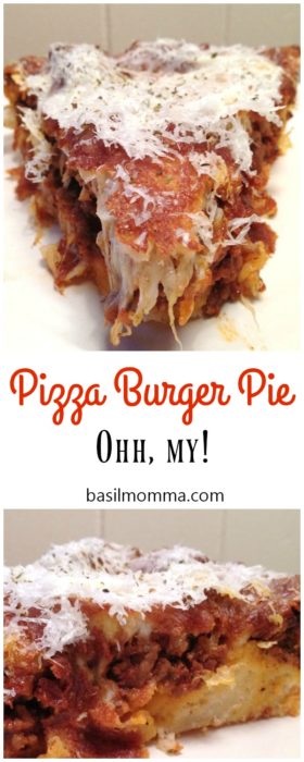 Pizza burger pie may very well be the best comfort food recipe you will ever make. It's warm and cheesy and packed with Italian flavor.