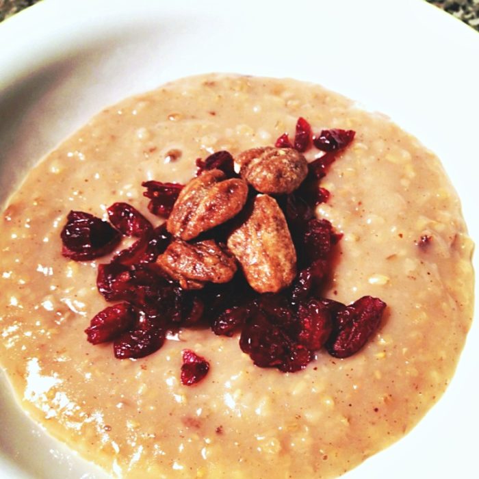 Brown sugar oatmeal is a delicious steel cut oatmeal, spiced with cinnamon and brown sugar, made in a slow cooker. You can even make it an overnight oatmeal recipe!