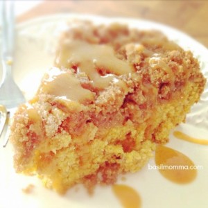 Pumpkin Streusel Coffee Cake - Recipe from basilmomma.com