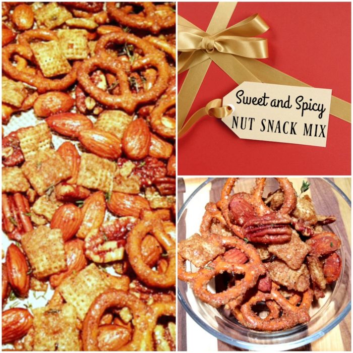 Sweet and Spicy Nut Mix - The perfect healthy snack and edible gift to give for the holidays! | recipe on basilmomma.com