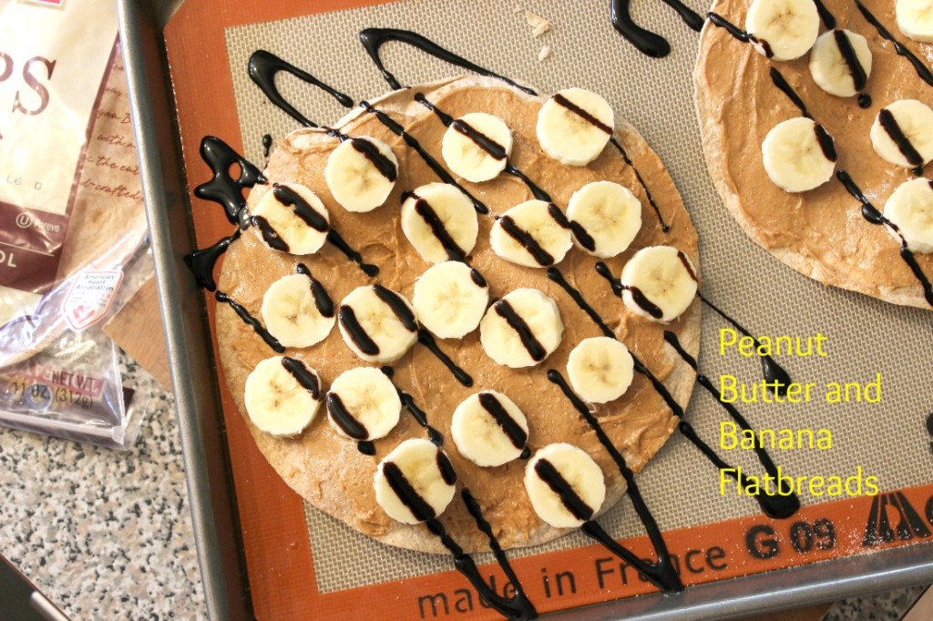 Peanut Butter and Banana Flatbreads - These are great kid-friendly after-school snacks