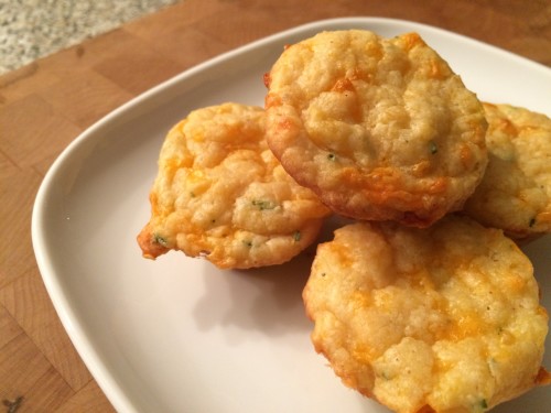 Cheese Grit and Chive Muffins - get the recipe from basilmomma.com