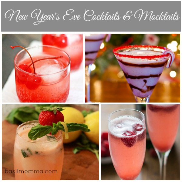 New Year's Eve Cocktails and Mocktails - See the collection on basilmomma.com