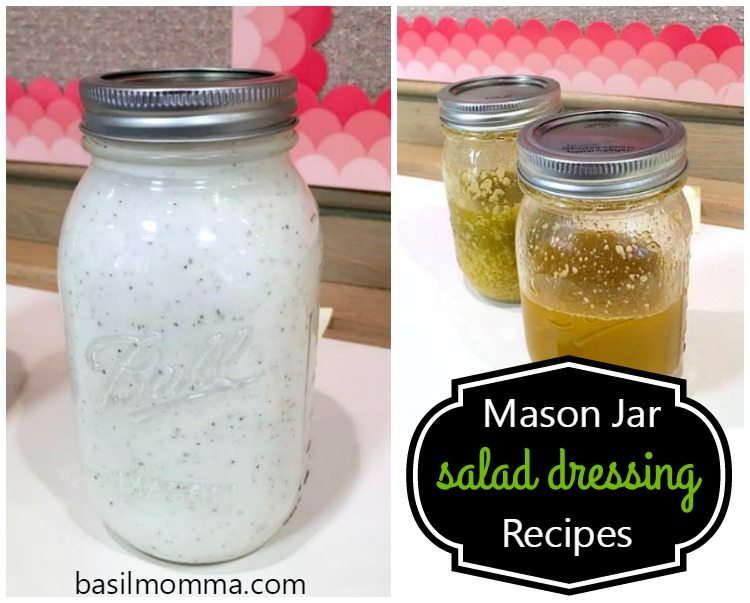 Mason Jar Salad Dressings - Get 6 different mason jar dressing recipes from @basilmomma