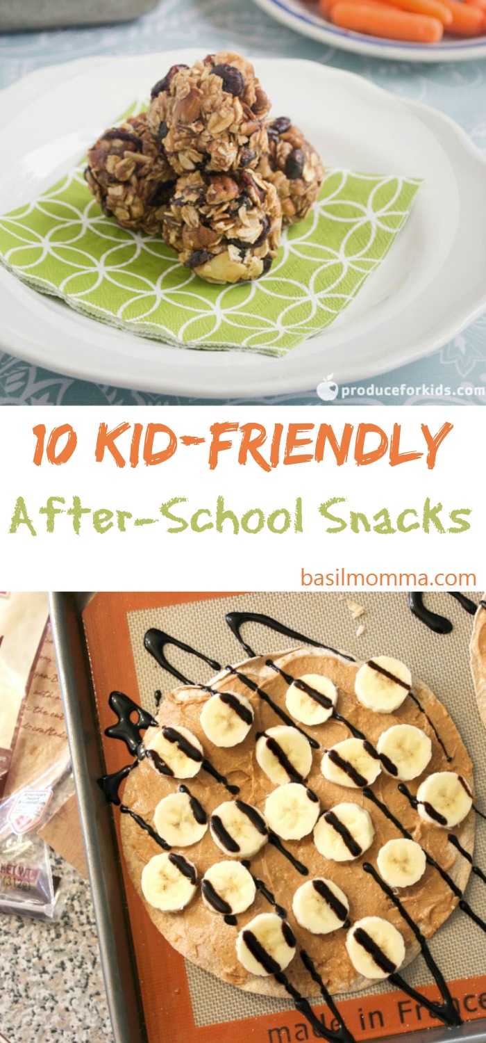 10 Easy, Kid-Friendly After-School Snacks - Get the recipes from @basilmomma on basilmomma.com