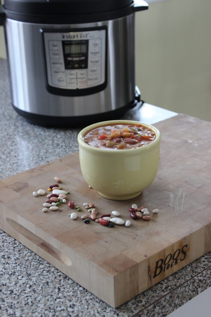 Vegetarian Instant Pot Bean Soup Using Dried Beans