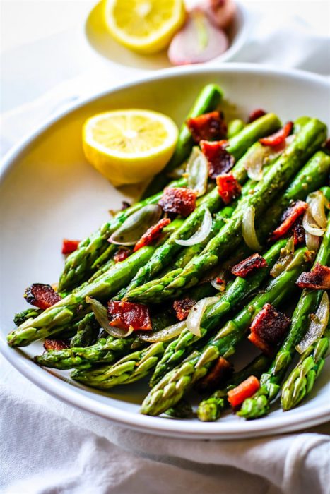 Peppered Candied Bacon and Asparagus | CotterCrunch.com