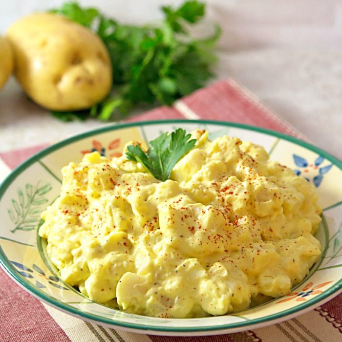 Southern Style Mustard Potato Salad with Hard Boiled Eggs | ItsYummi.com