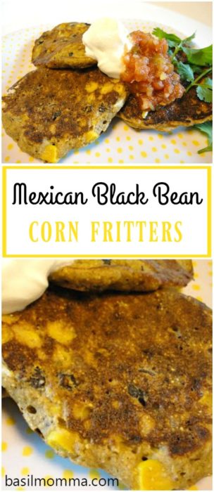Mexican Black Bean Corn Fritters | Easy Griddle Cakes | Side Dish Recipe | Vegetarian | Basilmomma