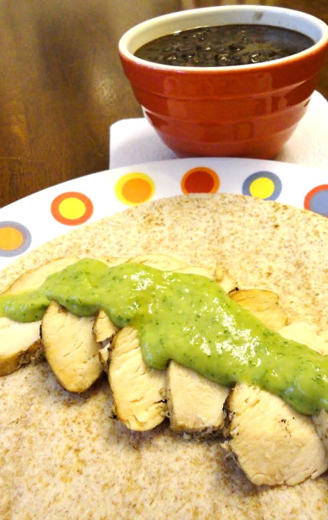 Creamy avocado sauce - This easy blender recipe is a healthy condiment that is delicious over grilled meats or served as a dip. It is also a healthy fat replacement for sour cream!