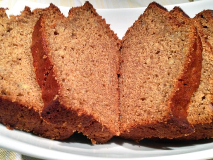 healthier banana bread, made with agave