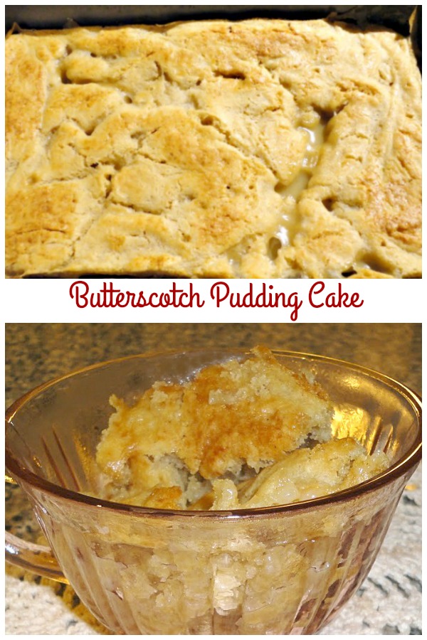 Butterscotch Pudding Cake - This is one of the best pudding cake recipes you'll ever make! It bakes up quickly, making it perfect for unexpected company. Get the recipe from @basilmomma