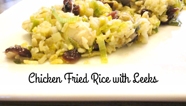 Chicken Fried Rice with Leeks and Cranberries - Recipe on basilmomma.com