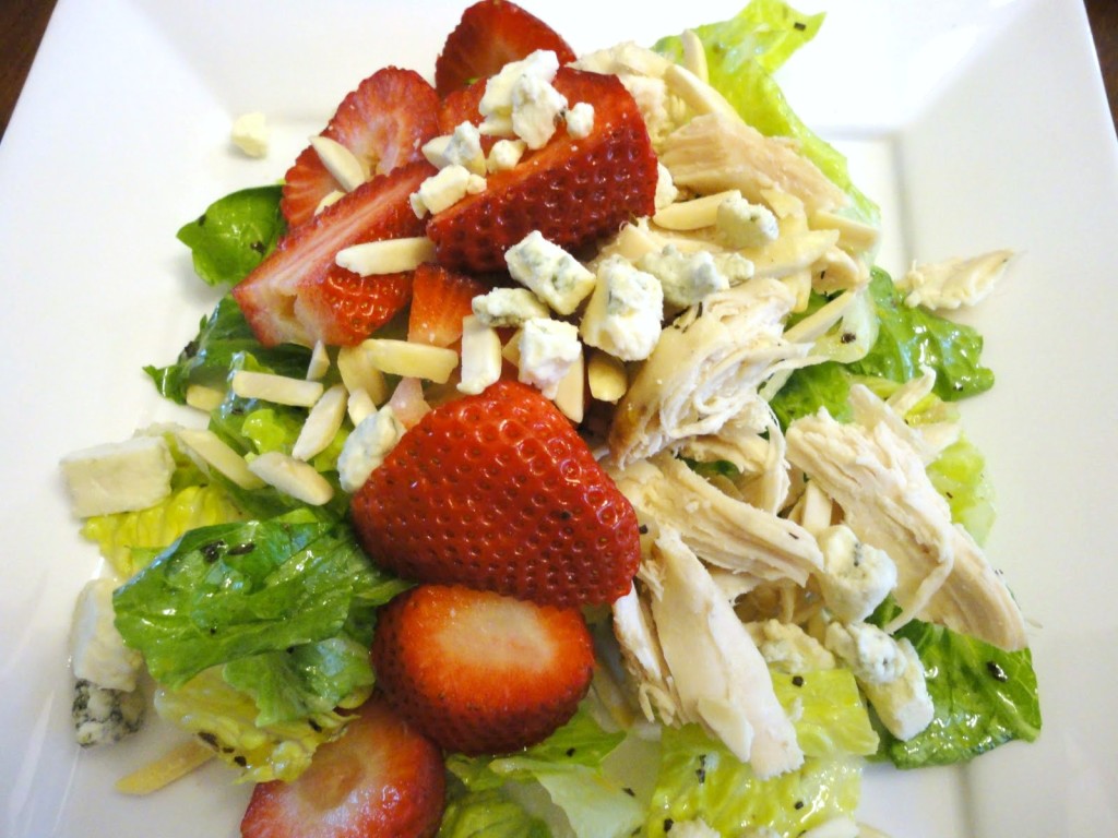 Strawberry Grilled Chicken Salad Recipe, from basilmomma.com