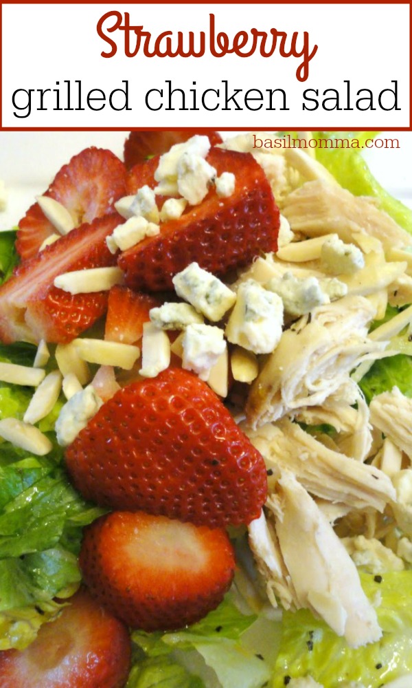 Strawberry Grilled Chicken Salad Recipe, from basilmomma.com