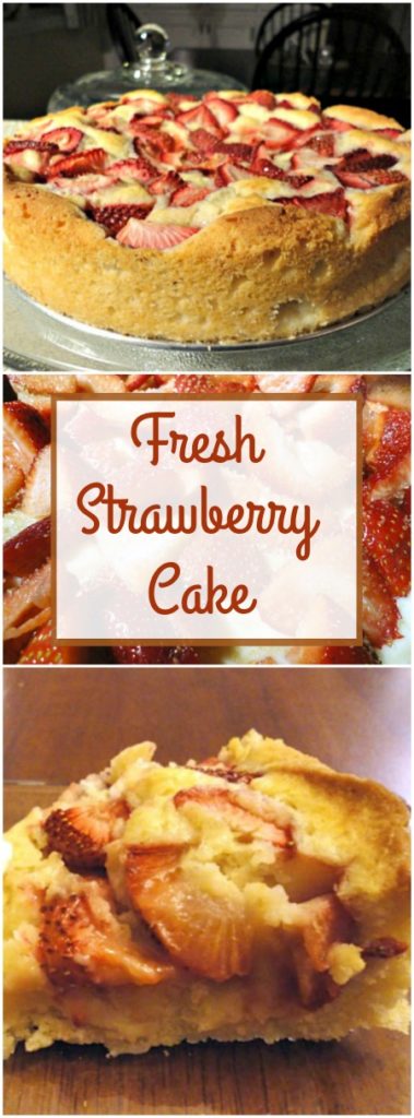 Fresh strawberry cake is moist and fluffy, full to the brim with sweet strawberries. It bakes up in a snap and is the perfect spring dessert. | basilmomma.com