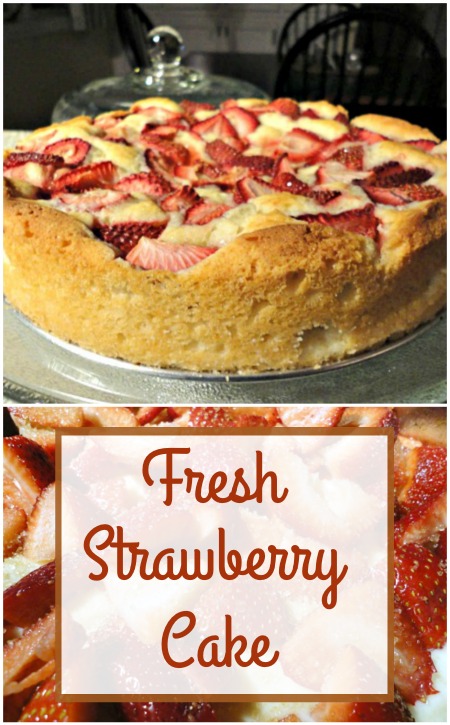 Fresh strawberry cake is moist and fluffy, full to the brim with sweet strawberries. It bakes up in a snap and is the perfect spring dessert. | basilmomma.com