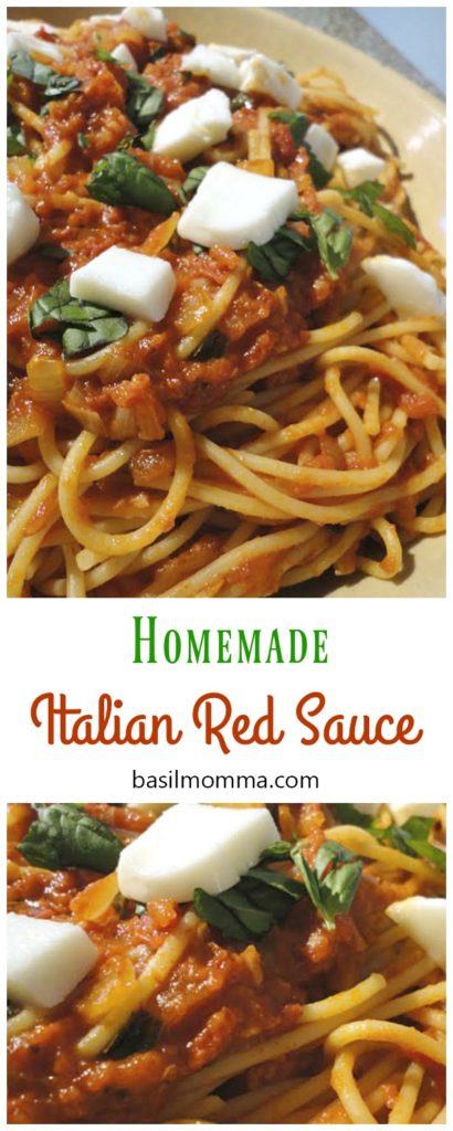 My improved red sauce recipe uses lots of fresh garlic and tomatoes, just like a traditional red sauce, but there's a secret ingredient to make it extra special...