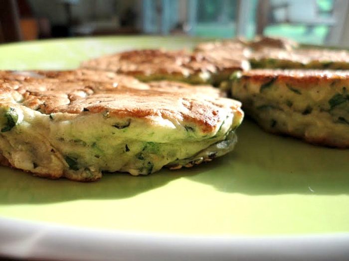 Zucchini pancakes are made with fresh garden zucchini. This savory pancakes recipe makes the perfect side dish, meatless main dish, or brunch entree.