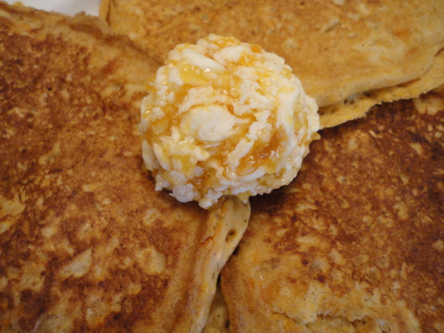 Sweet Potato Pancakes with Peach Butter