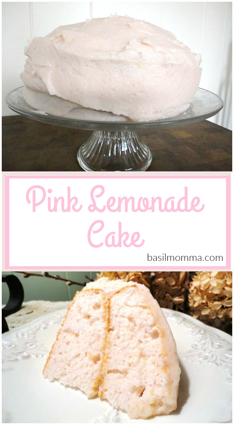 Pink Lemonade Cake - Recipe from basilmomma.com