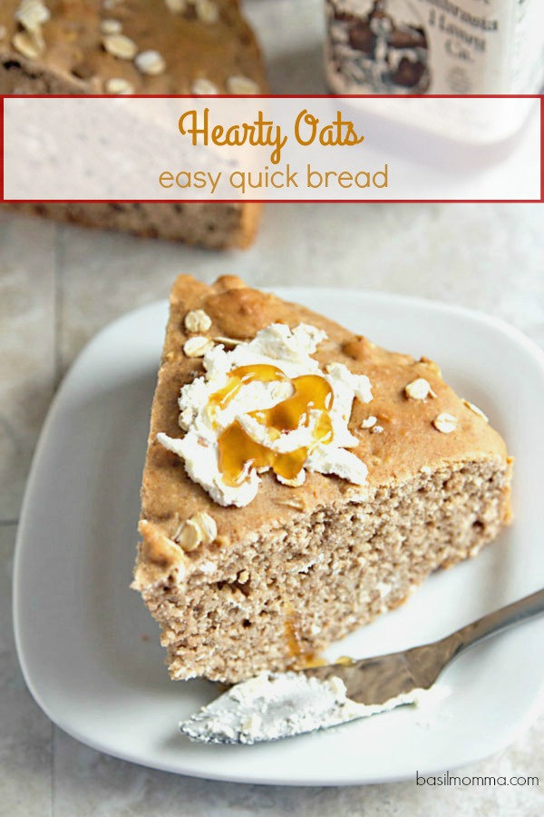 This hearty oats loaf is an easy quick bread that's perfect for a quick breakfast slathered with butter and preserves, or serve it as a side dish with dinner. Get the recipe from basilmomma.com