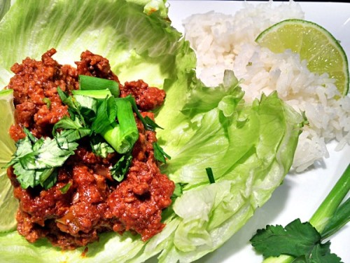 Thai Beef Lettuce Wraps Recipe, from basilmomma.com