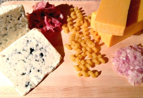 ingredients needed to make bold blue cheesy mac | recipe on basilmomma.com