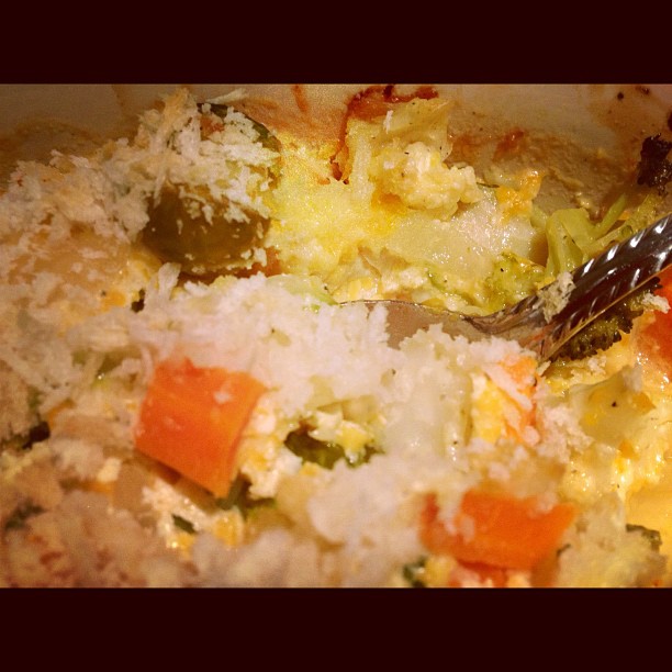 An easy fall dinner recipe for a healthy version of fall vegetable gratin.