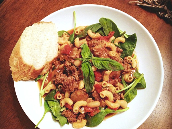 Sausage and White Bean Ragout - An easy comfort food dinner recipe from @basilmomma