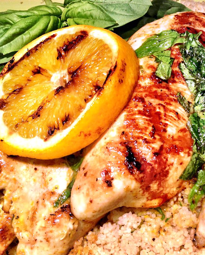 Orange Basil Grilled Chicken Recipe - A healthy and delicious meal for grilling any time of the year.