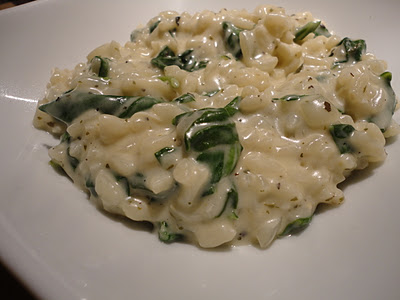 Spinach and Goat Cheese Risotto Recipe from basilmomma.com