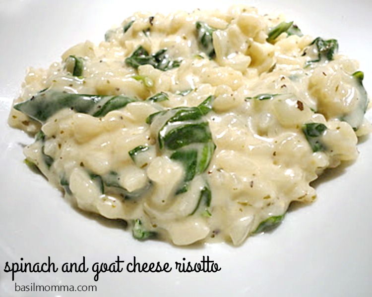 Spinach Goat Cheese Risotto {Swiss Diamond Review} - Basilmomma