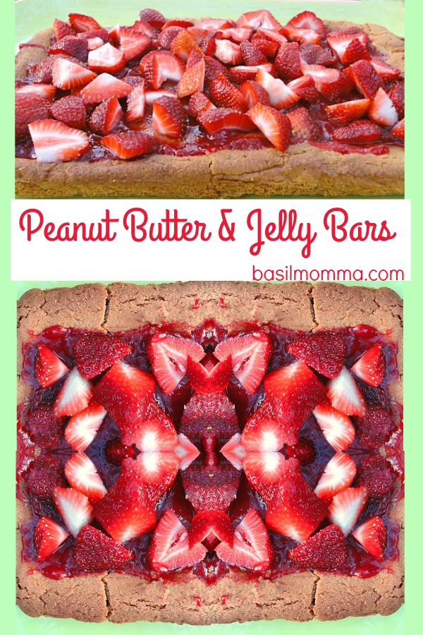 Peanut Butter and Jelly Bars with Fresh Strawberries