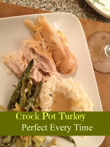 Crock Pot Turkey Breast Recipe - Learn how to make a delicious, tender turkey breast in a slow cooker and a smooth turkey gravy from it, too!