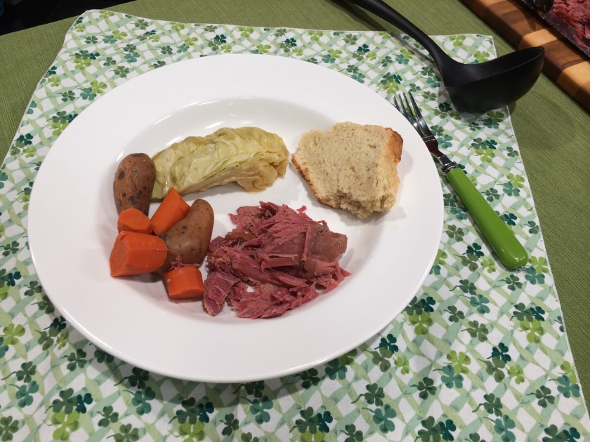 Slow Cooker Corned Beef Brisket with Cabbage Basilmomma