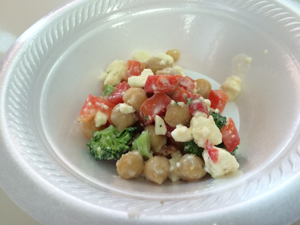 Broccoli Salad with Chickpeas and Feta