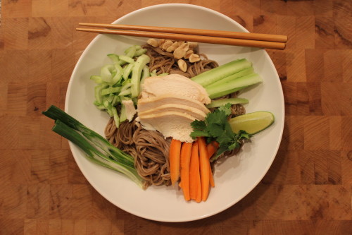 Coconut Chicken Over Ginger Soy Soba Noodles - This dinner recipe looks and tastes indulgent, but it's pretty healthy!