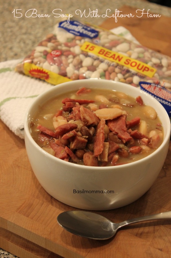Slow Cooker 15 Bean Soup With Leftover Ham