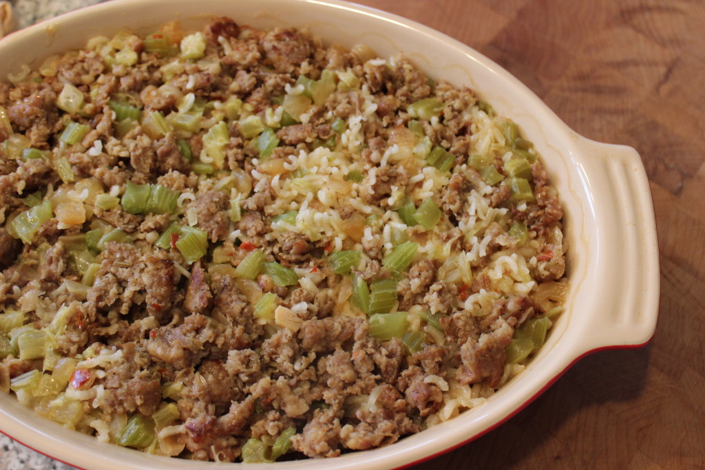 Sausage and Rice Casserole Recipe - Perfect for brunch, as an easy side dish, or even as a main meal. - Get the recipe on basilmomma.com