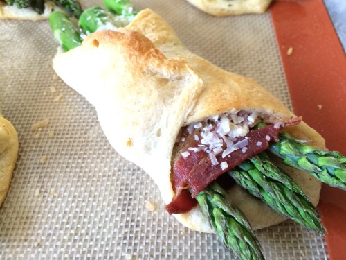 Cheesy Bacon Asparagus Pastries - Just one in a collection of recipes using Spring vegetables on basilmomma.com