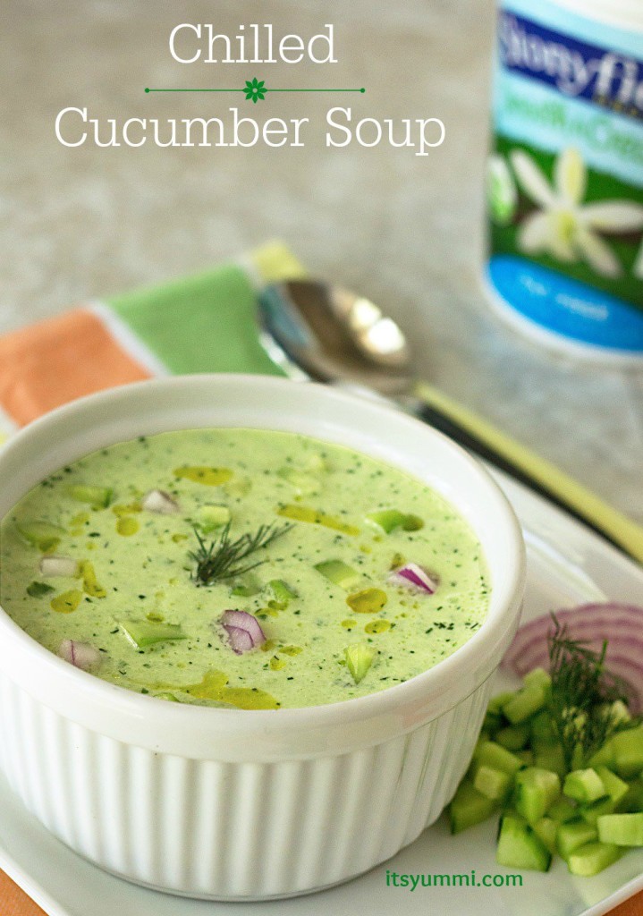 Chilled Cucumber Soup - A perfect recipe for a picnic.