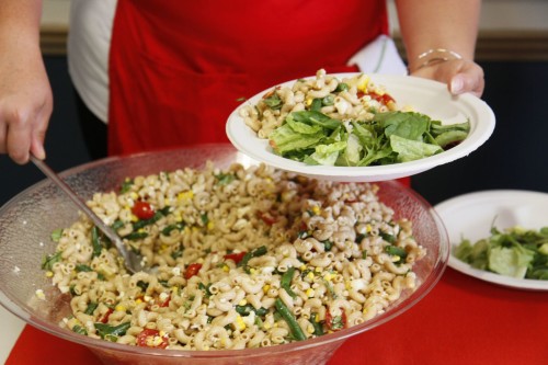 Healthy Veggie Pasta Salad - Get the recipe from basilmomma.com