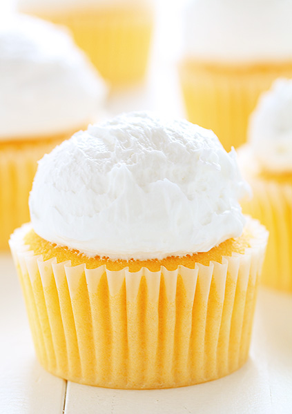 Orange Cream Cupcakes - A great dessert to celebrate National Creamsicle Day on August 14th